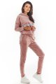 Spodnie A372 pink-2 9516  | 626-Pink-XL