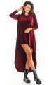 Sukienka A379 claret-2 9522  | 631-Claret-S