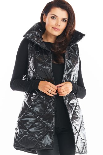 Pikowana kamizelka Czarna AW383