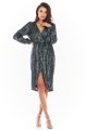 Sukienka A399 graphite-3 9554  | 712-Graphite-S