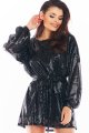 Sukienka A400 black-1 9557  | 713-Black-SM