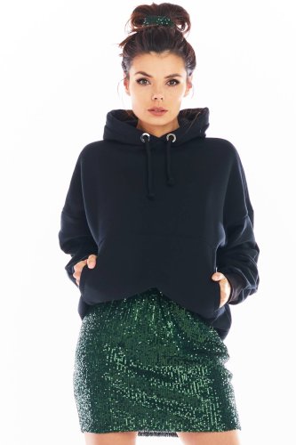 Spódnica mini z cekinami Zielona AW403 