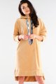 Sukienka A413 beige-2 9597  | 777-Beige-SM