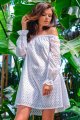 Sukienka A435 white-6 9629  | 791-White-SM