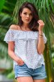 Bluzka A437 white-10 9633  | 793-White-SM