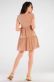 Sukienka M244 beige-3 9659  | 823-Beige-S
