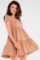 Sukienka M244 beige-4 9659  | 823-Beige-S