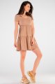 Sukienka M244 beige-6 9659  | 823-Beige-S