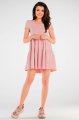 Sukienka M244 powder pink-1 9661  | 823-Powder pink-S