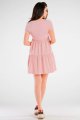 Sukienka M244 powder pink-3 9661  | 823-Powder pink-S