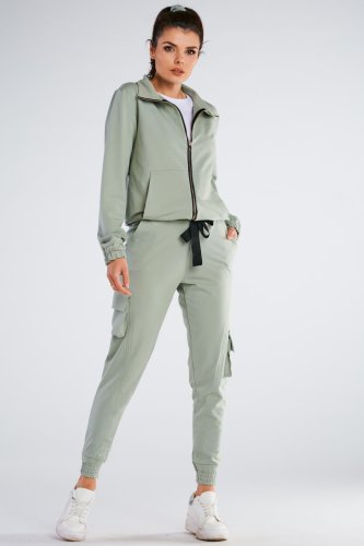 Bawełniane spodnie dresowe Miętowe IN247
