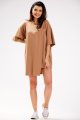 Sukienka M252 beige-1 9699  | 837-Beige-ONE-SIZE