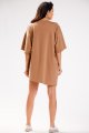 Sukienka M252 beige-4 9699  | 837-Beige-ONE-SIZE
