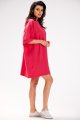 Sukienka M252 fuchsia-2 9701  | 837-Fuchsia-ONE-SIZE