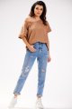 Bluzka M254 beige-1 9703  | 839-Beige-ONE-SIZE