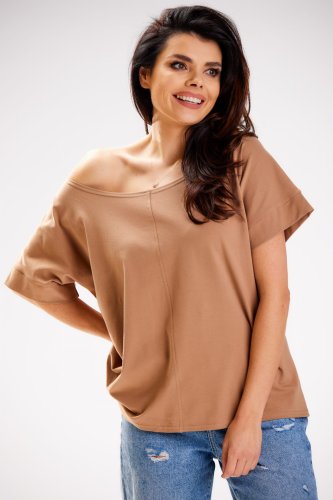 Bawełniana koszulka Beżowa IN254