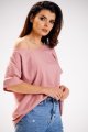 Bluzka M254 pink-5 9705  | 839-Pink-ONE-SIZE