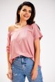 Bluzka M254 pink-6 9705  | 839-Pink-ONE-SIZE