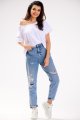 Bluzka M254 white-4 9706  | 839-White-ONE-SIZE
