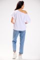 Bluzka M254 white-6 9706  | 839-White-ONE-SIZE