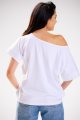 Bluzka M254 white-7 9706  | 839-White-ONE-SIZE