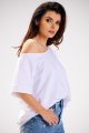 Bluzka M254 white-8 9706  | 839-White-ONE-SIZE