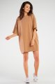 Sukienka M255 beige-5 9707  | 840-Beige-ONE-SIZE