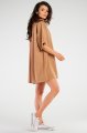 Sukienka M255 beige-6 9707  | 840-Beige-ONE-SIZE