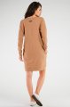 Sukienka M257 beige-4 9713  | 842-Beige-LXL