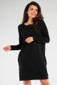Sukienka M257 black-4 9714  | 842-Black-SM