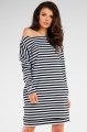 Sukienka M257 black stripes-10 9715  | 842-Black Stripes-SM