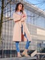 Płaszcz A464 beige-7 9721  | 871-Beige-SM
