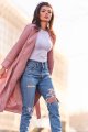 Płaszcz A464 powder pink-7 9723  | 871-Powder pink-SM