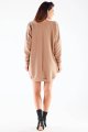 Sukienka M272 beige-4 9724  | 876-Beige-ONE-SIZE