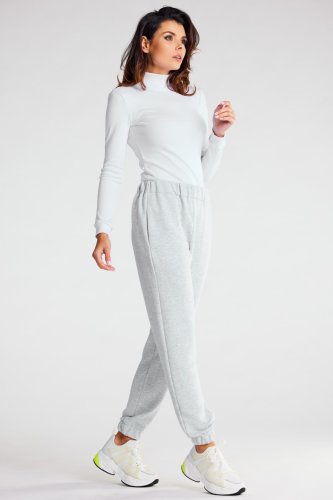 Spodnie bawełniane basic Szare IN275