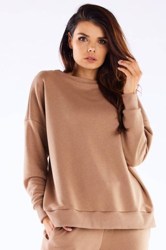 Bawełniana bluza basic Beżowa IN276