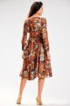 Sukienka A466 brown pattern-3 9753  | 896-Brown pattern-L