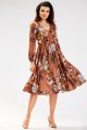 Sukienka A466 brown pattern-1 9753  | 896-Brown pattern-M