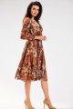 Sukienka A466 brown pattern-2 9753  | 896-Brown pattern-M