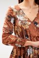 Sukienka A466 brown pattern-4 9753  | 896-Brown pattern-M
