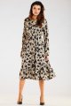 Sukienka A468 beige-black hearts-3 9754  | 900-Beige-Black hearts-S