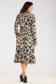 Sukienka A468 beige-black hearts-5 9754  | 900-Beige-Black hearts-S