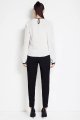 Bluzka A047 ecru-black-1 9758  | 903-Ecru-Black-S