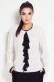 Bluzka A047 ecru-black-3 9758  | 903-Ecru-Black-S