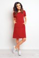 Sukienka M073 red-1 9782  | 921-Red-S
