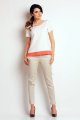 Bluzka A140 ecru-2 9819  | 957-Ecru-S