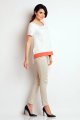 Bluzka A140 ecru-3 9819  | 957-Ecru-S