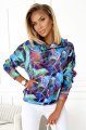 390-1 Bluza kangurka z kapturem - niebieski marmur-1 10062