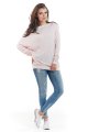 sweter, damski, szeroki, dekolt, różowy, sklep, online, aw227