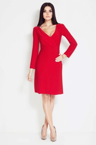Sukienka z dekoltem Czerwona A32